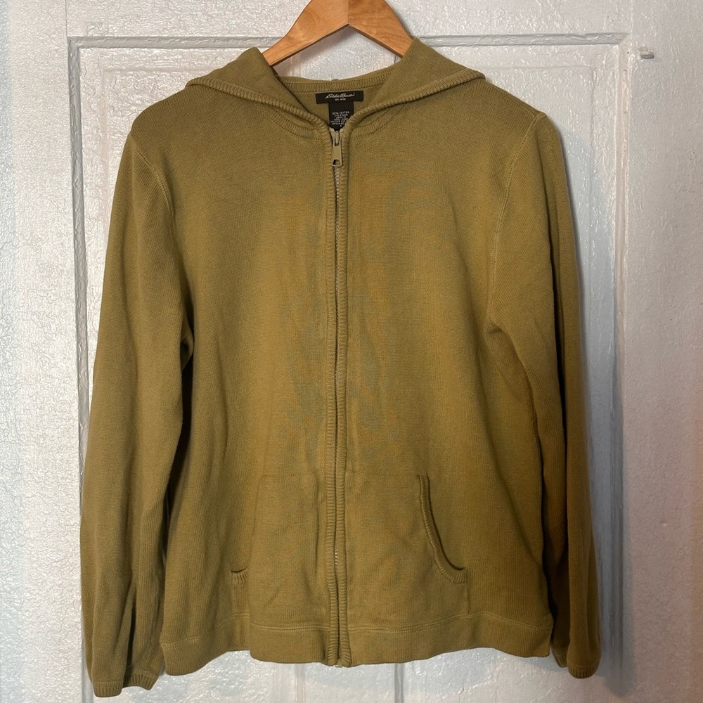 Eddie Bauer Olive Green Knit Hoodie